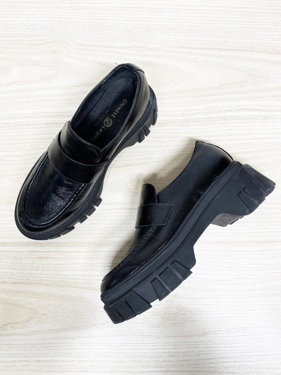 chinese laundry jensen patent chunky loafer - good market thrift store