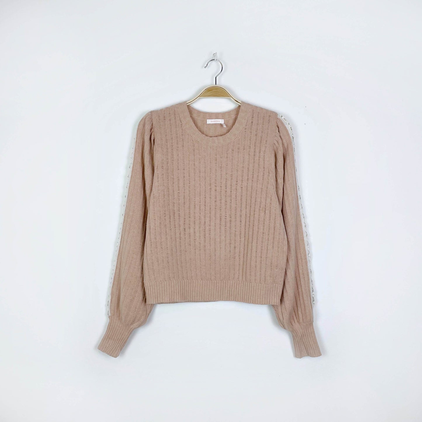 see by chloe cameo rose lace sweater - size small