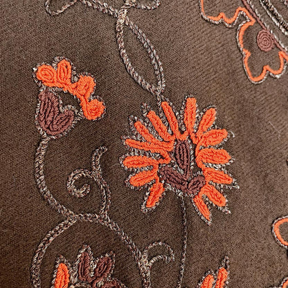 vintage 70s chloé boho wool + fox fur embroidered jacket