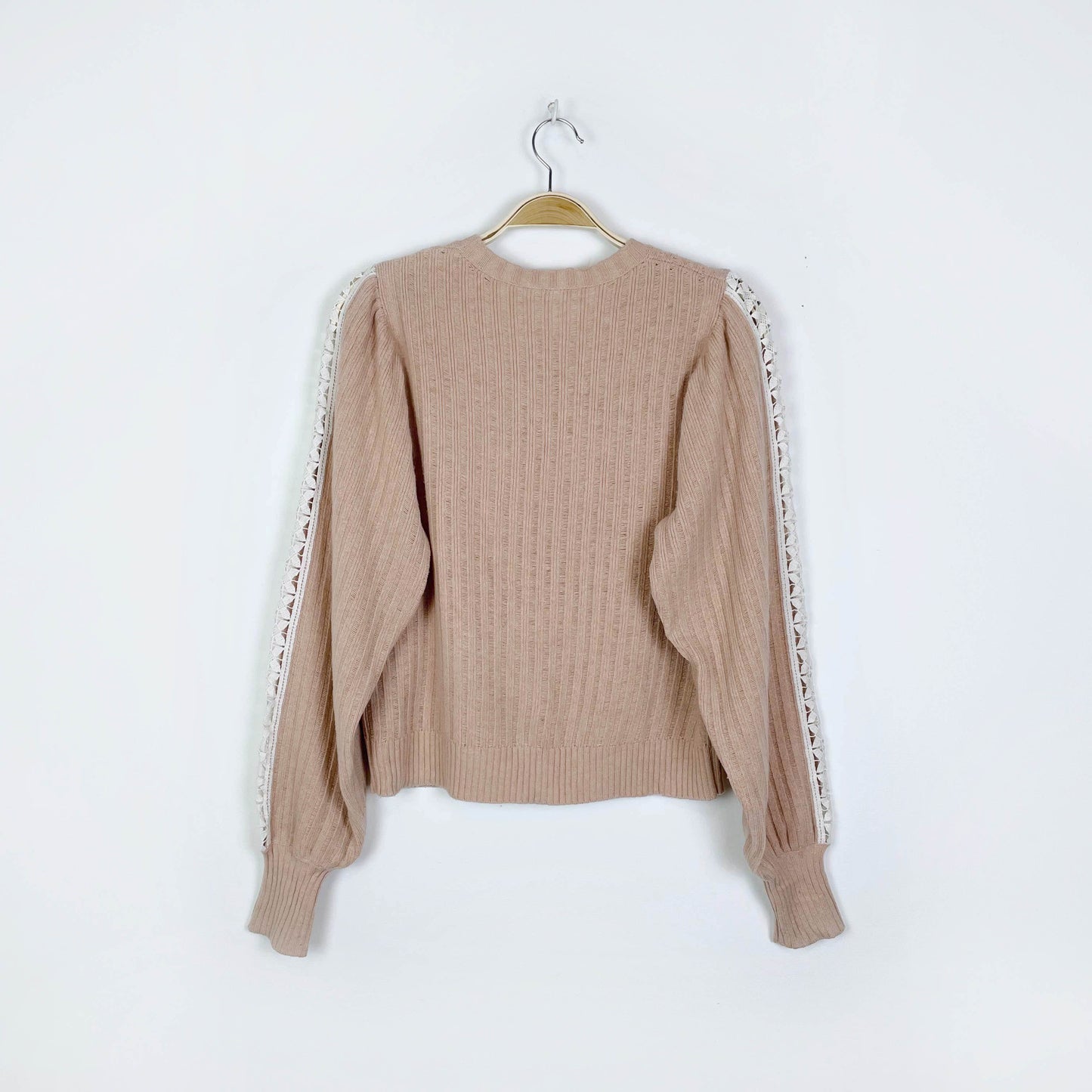 see by chloe cameo rose lace sweater - size small