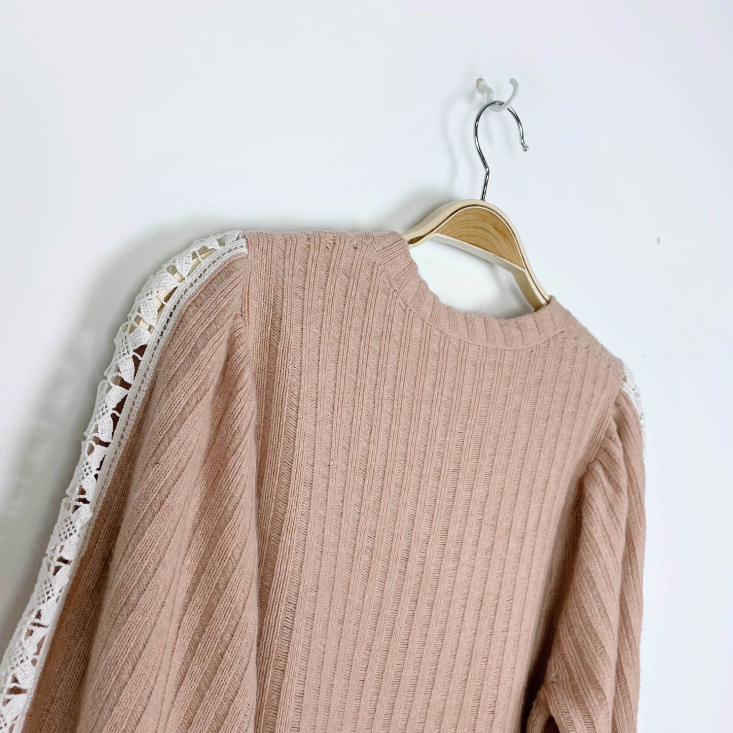 see by chloe cameo rose lace sweater - size small