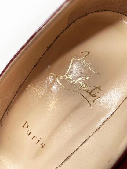 christian louboutin ron ron patent leather red pumps - good market thrift store