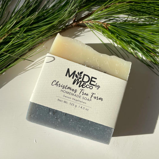 made by me co. christmas tree farm vegan soap