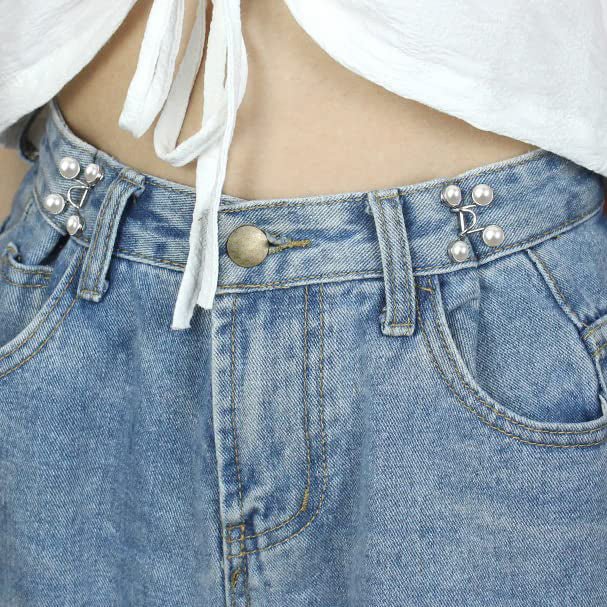 no sew cinch waist jeans - good market thrift store