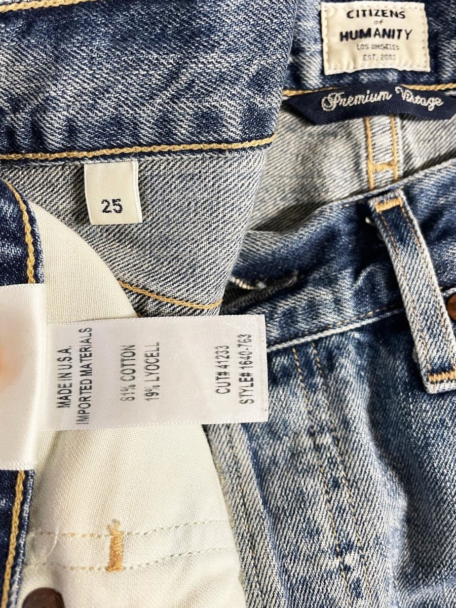 citizens of humanity cora crop relaxed shadow jeans | made in usa - good market thrift store