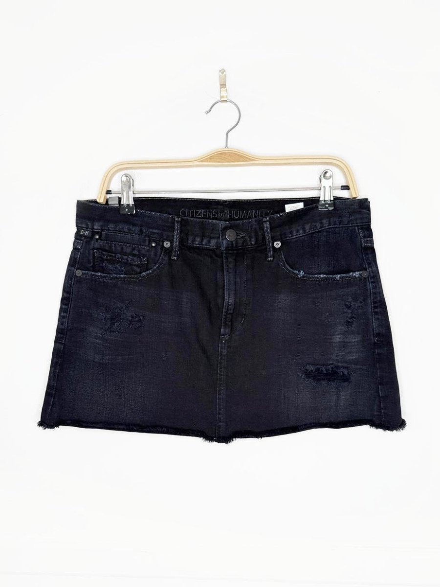 citizens of humanity daria denim micro mini skirt | made in USA - good market thrift store