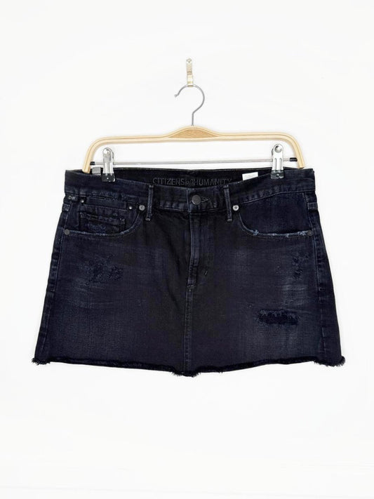 citizens of humanity daria denim micro mini skirt | made in USA - good market thrift store