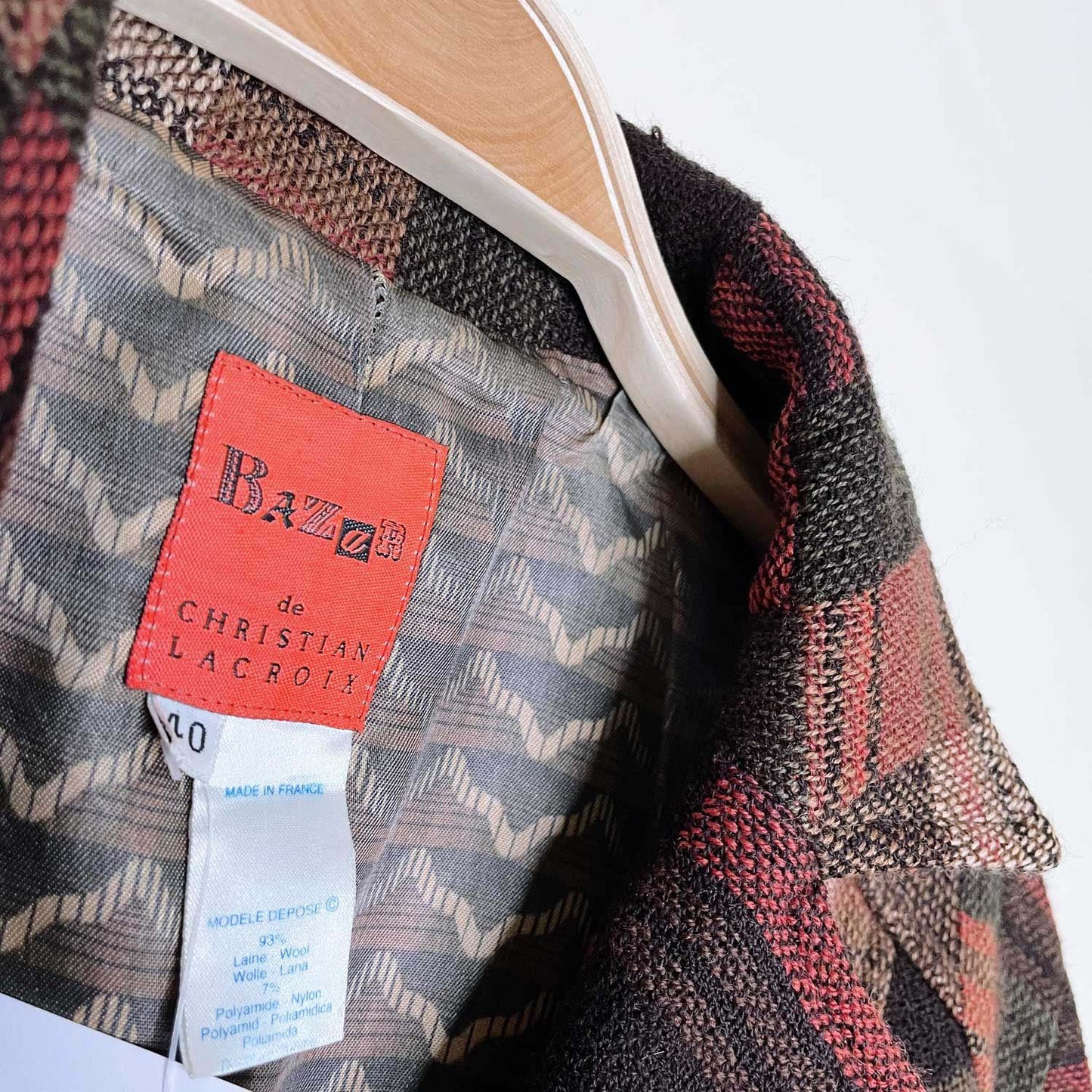 vintage 90s bazar de christian lacroix jacket - size 40 EU