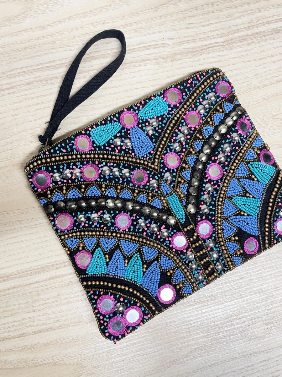 clements ribeiro boho beaded clutch - good market thrift store