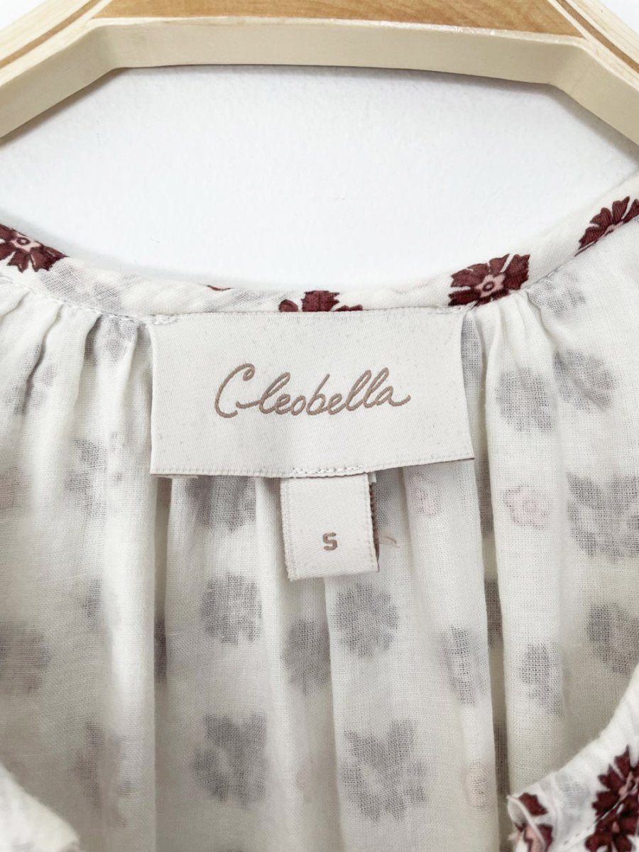 cleobella blakely boho half button tiered belted midi dress - good market thrift store