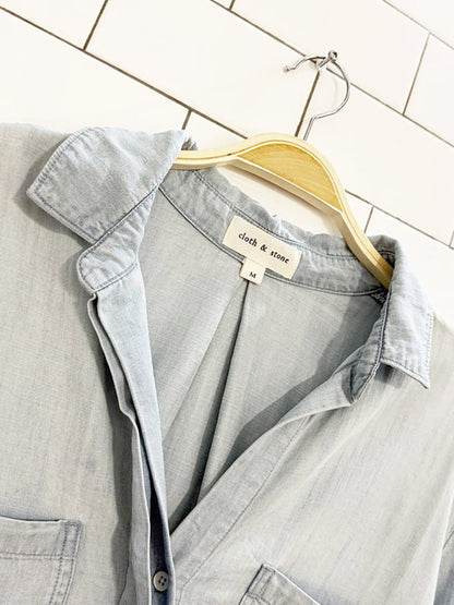 cloth & stone chambray denim shirt | anthropologie - good market thrift store