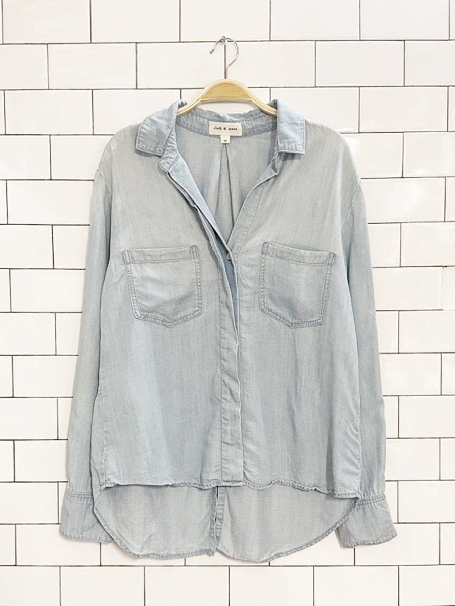 cloth & stone chambray denim shirt | anthropologie - good market thrift store