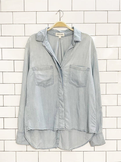 cloth & stone chambray denim shirt | anthropologie - good market thrift store