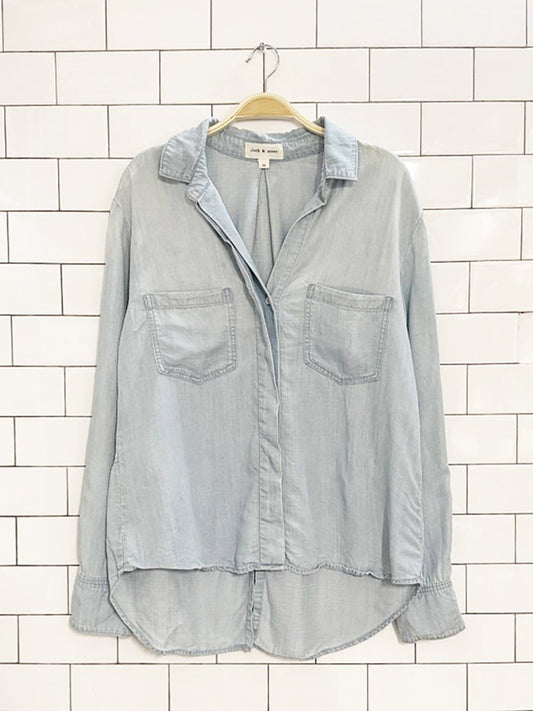 cloth & stone chambray denim shirt | anthropologie - good market thrift store