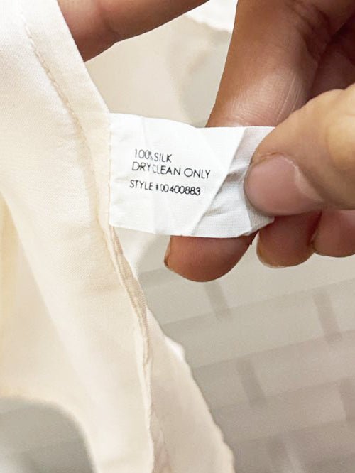 club monaco 100% silk sheer puff sleeve blouse - good market thrift store