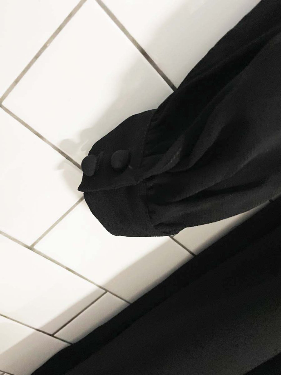 club monaco chiffon wrap long sleeve midi dress - good market thrift store