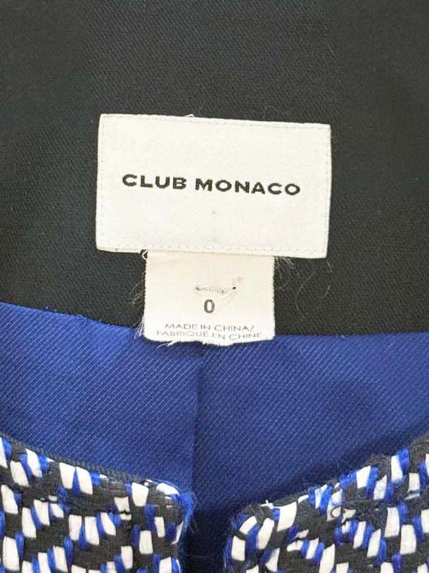 club monaco cropped sleeve snap button blazer - good market thrift store