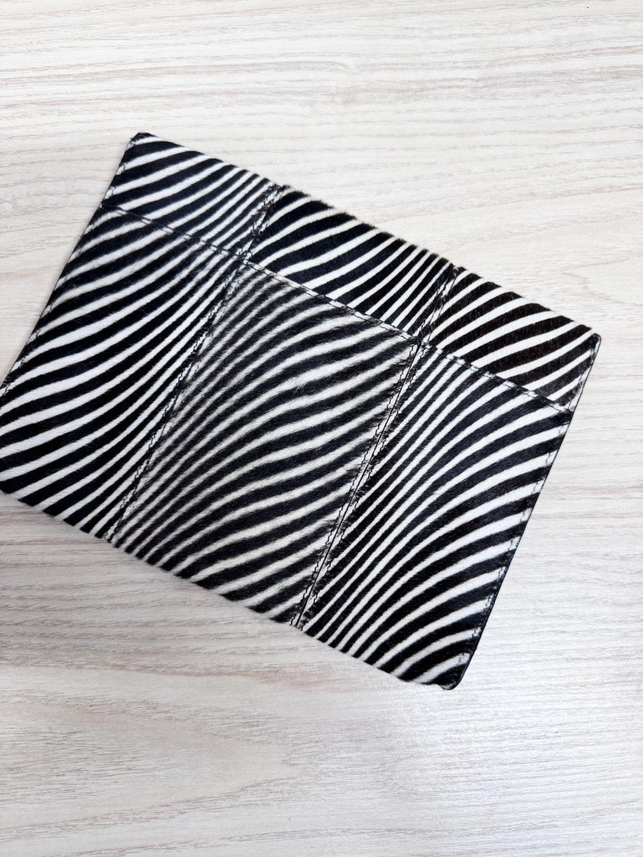 club monaco jessie zebra pony hair leather clutch - good market thrift store