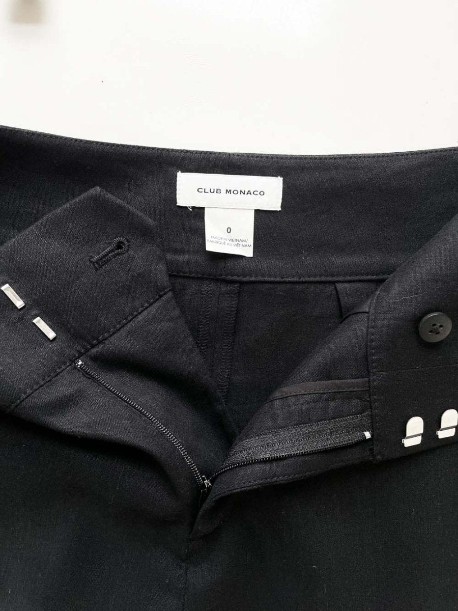 club monaco linen - blend high rise trouser short - good market thrift store