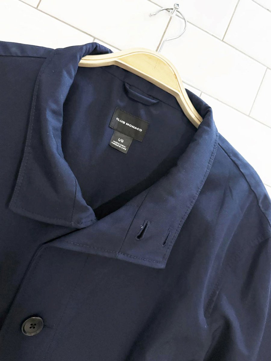 club monaco minimal full button spring jacket - good market thrift store
