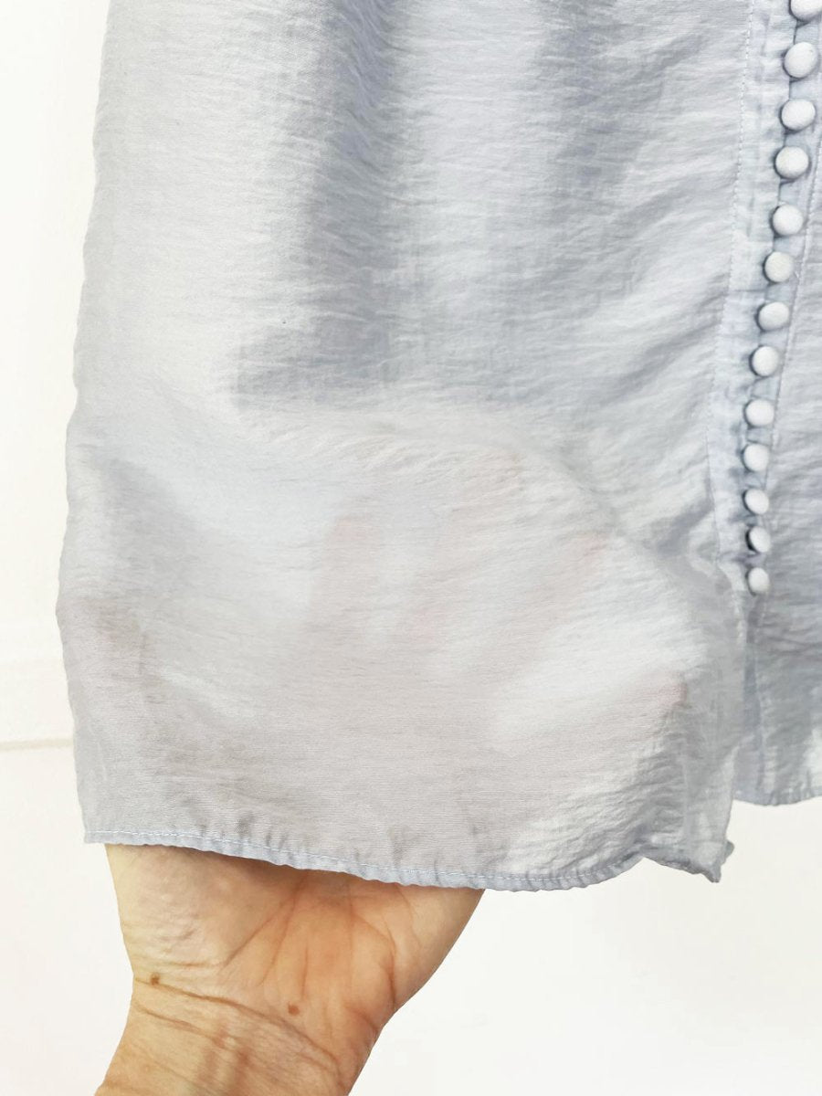 club monaco ruffle sleeveless sheer top - good market thrift store