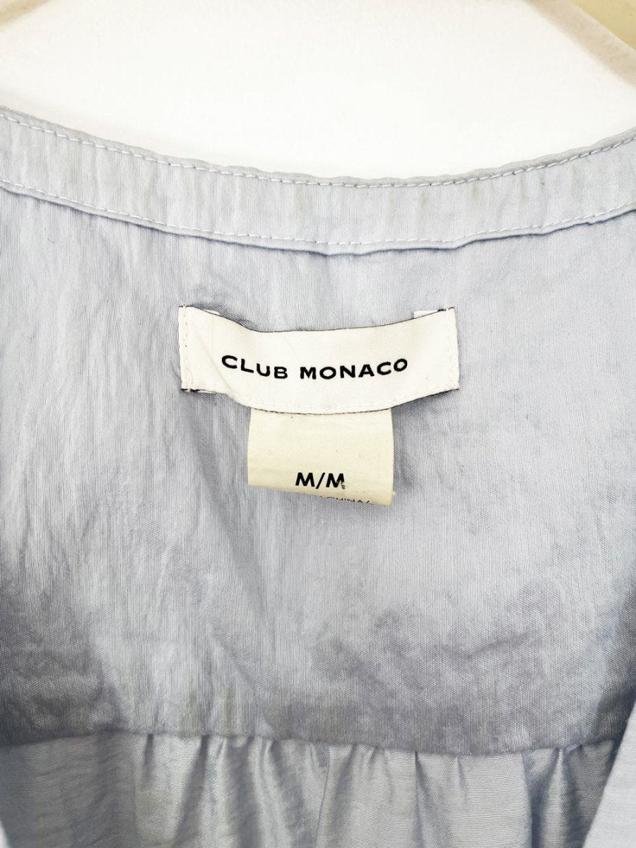 club monaco ruffle sleeveless sheer top - good market thrift store