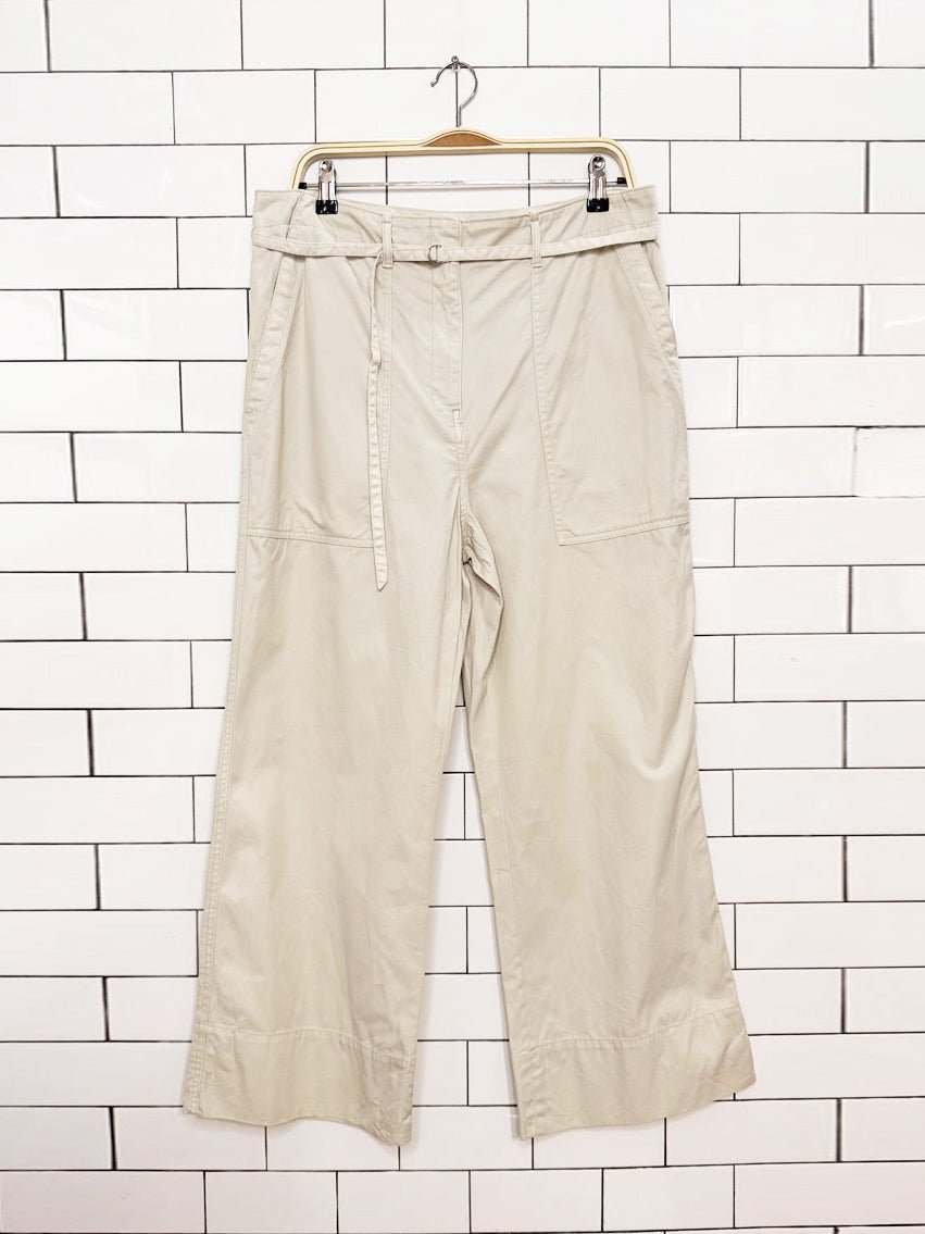 club monaco tea lounge belted patch pocket wide leg pant - good market thrift store