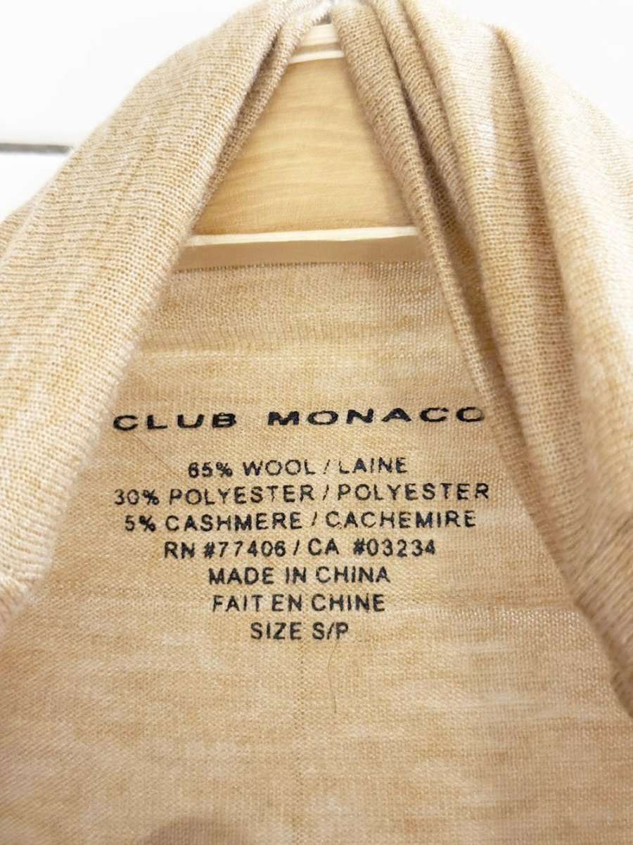 club monaco wool - cashmere turtleneck light knit top - good market thrift store