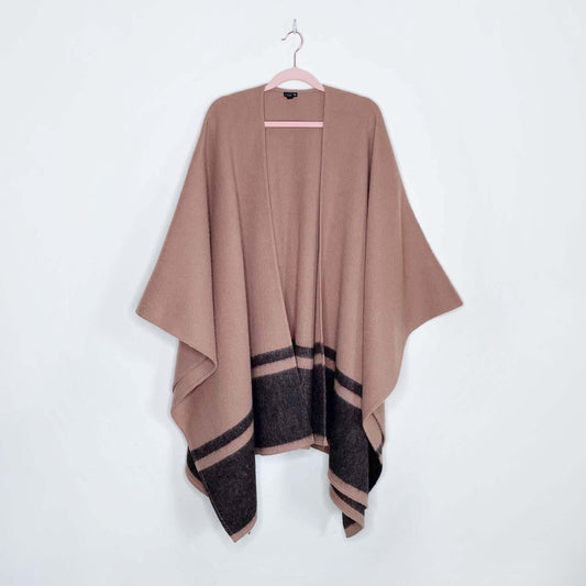 club monaco 100% wool blanket cape - one size