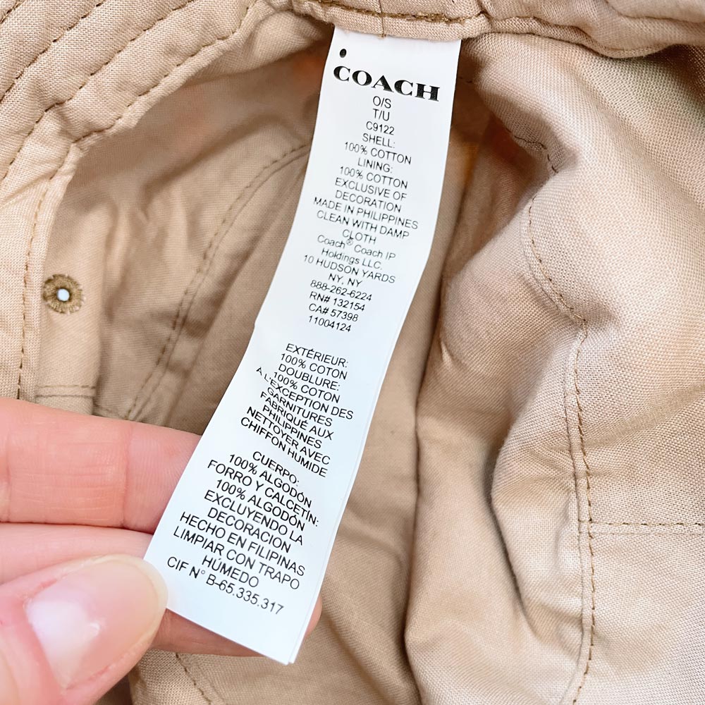 coach rainbow signature bucket hat