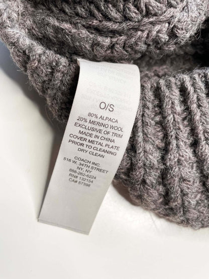 coach alpaca - merino wool knit beret - good market thrift store
