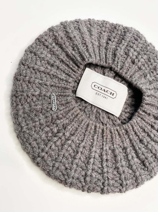 coach alpaca - merino wool knit beret - good market thrift store