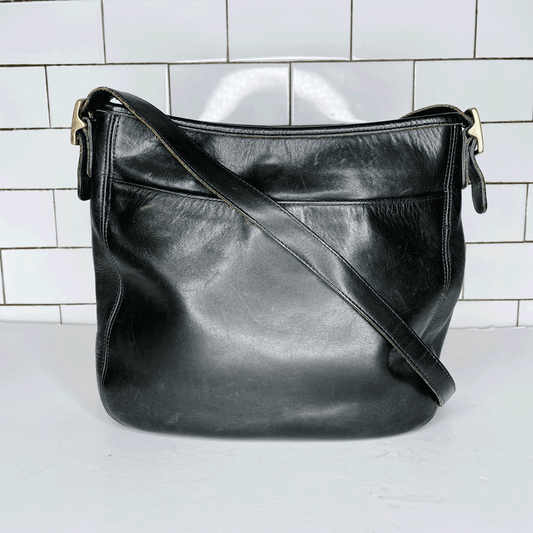 vintage 90s coach black leather legacy crossbody
