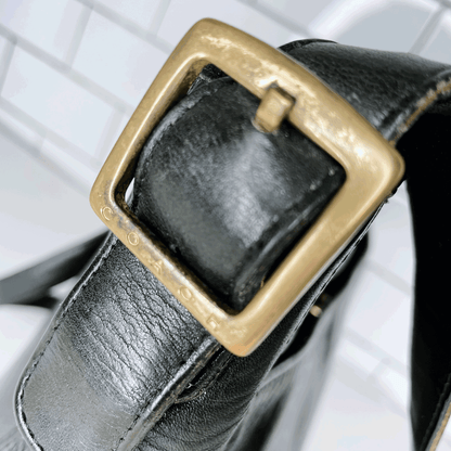 vintage 90s coach black leather legacy crossbody