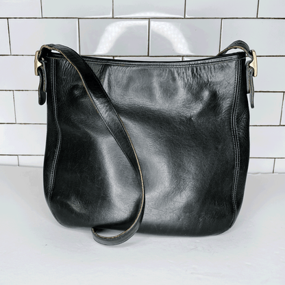 vintage 90s coach black leather legacy crossbody
