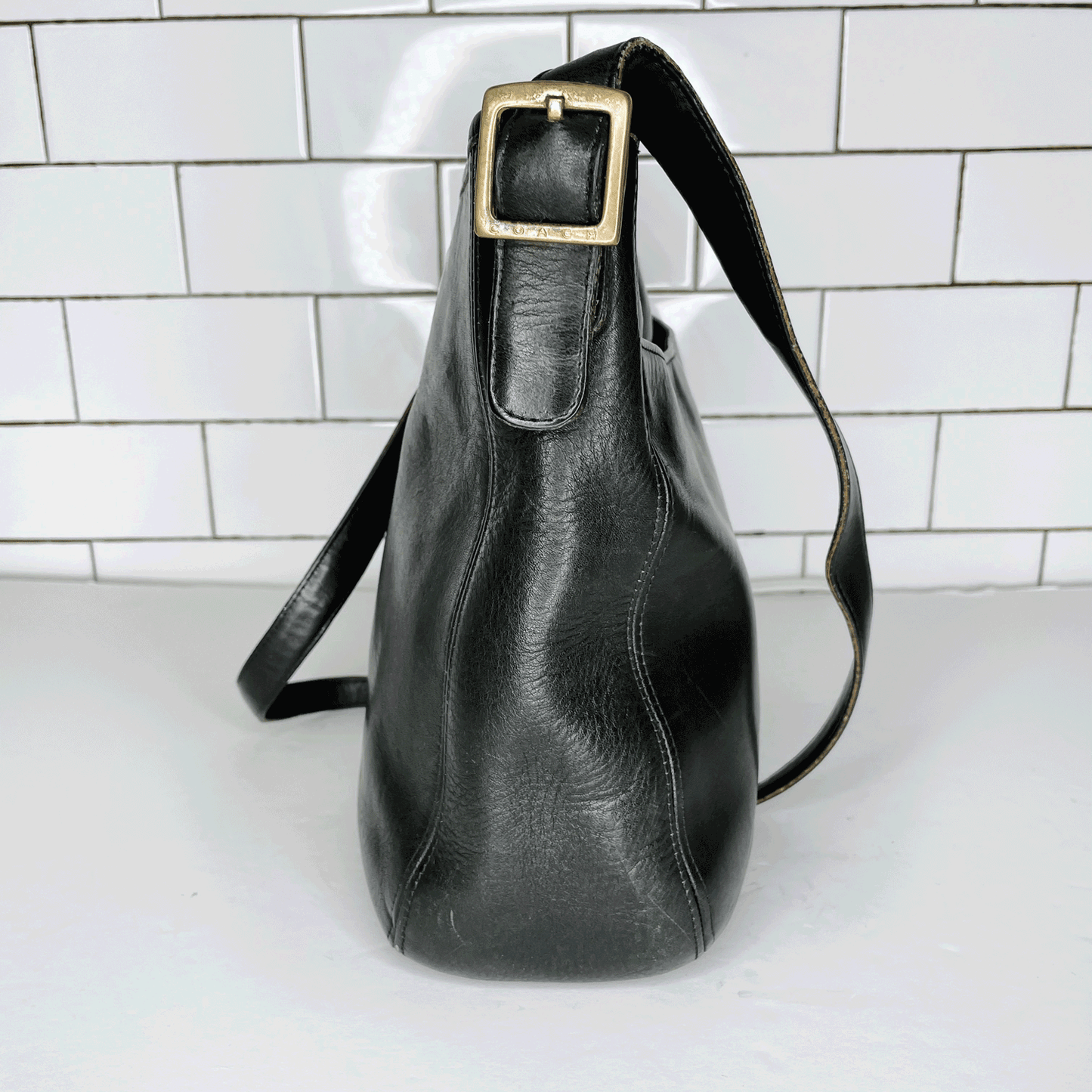 vintage 90s coach black leather legacy crossbody