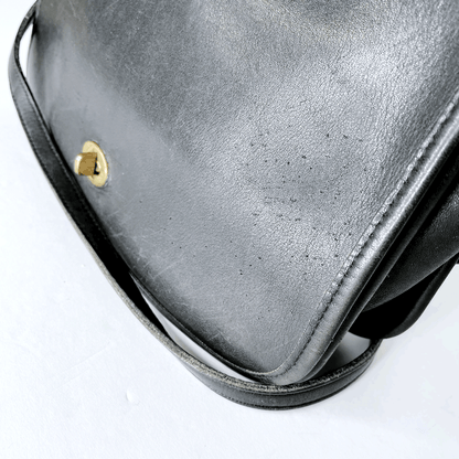 vintage 70s coach legacy black turn lock crossbody