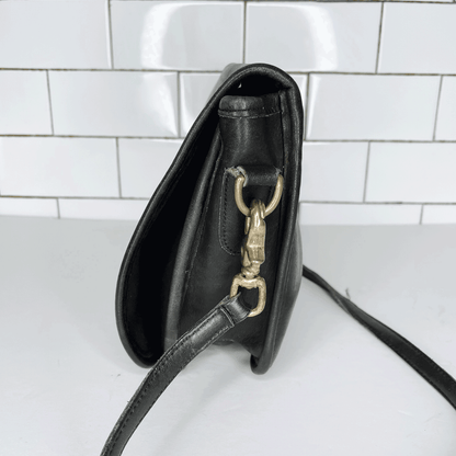 vintage 70s coach legacy black turn lock crossbody