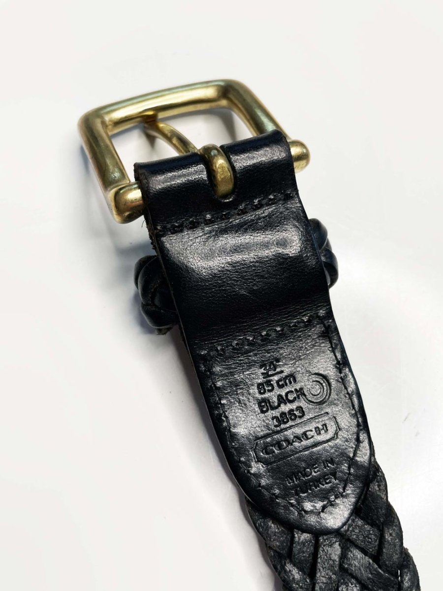 coach braided leather belt | made in Turkey - good market thrift store