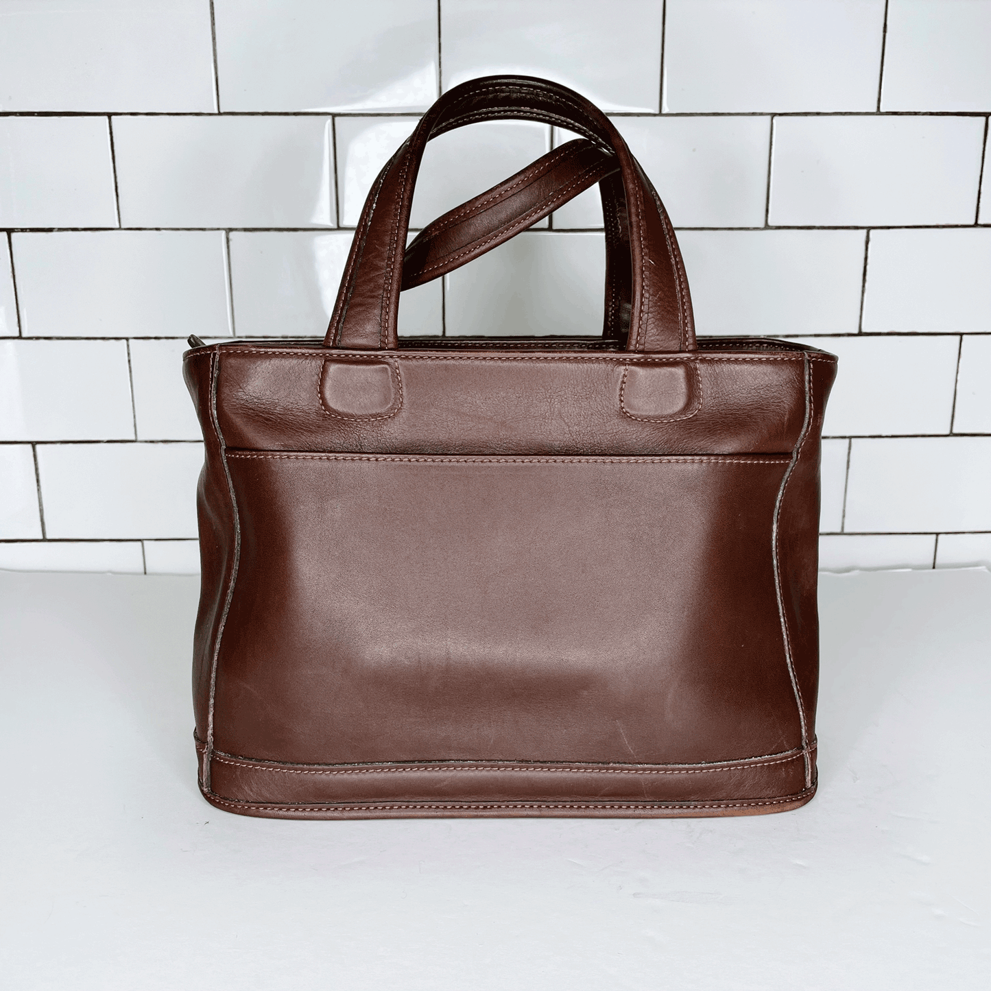 vintage coach 00's leather bleecker satchel