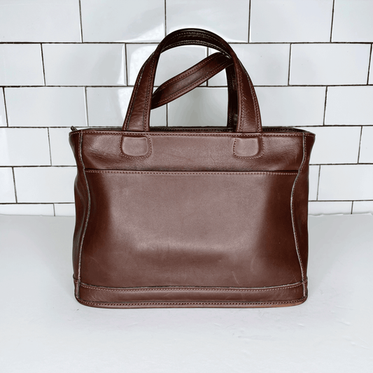 vintage coach 00's leather bleecker satchel