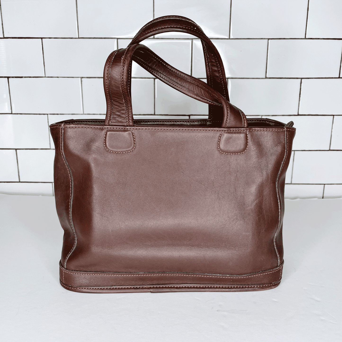 vintage coach 00's leather bleecker satchel