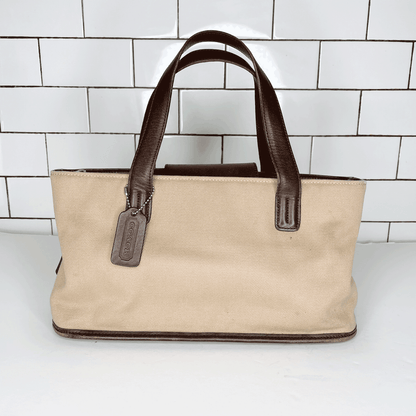 vintage coach greenwich canvas shoulder bag