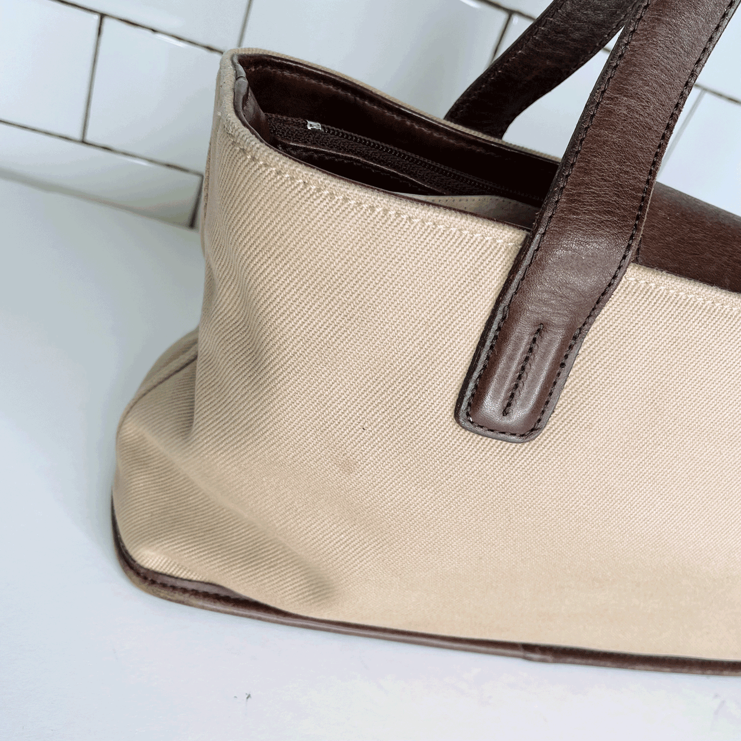 vintage coach greenwich canvas shoulder bag