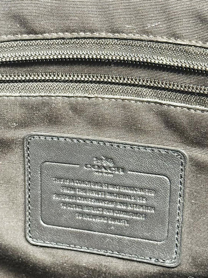 coach heritage signature stripe monogram leather tote bag - good market thrift store