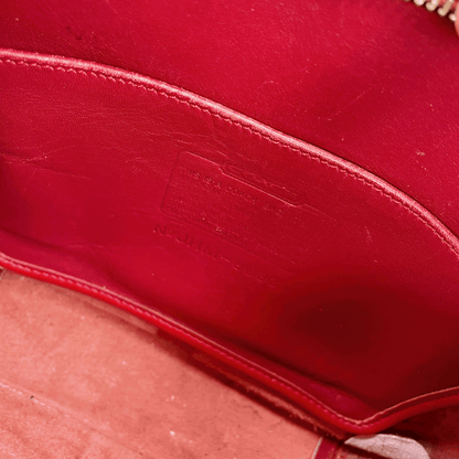 vintage coach red ergo leather shoulder bag