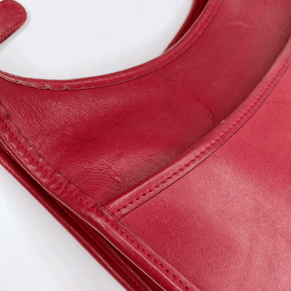 vintage coach red ergo leather shoulder bag