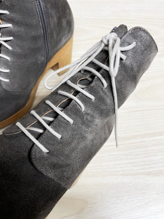 coclico suede vanji clog | wood heel | garmentory - good market thrift store
