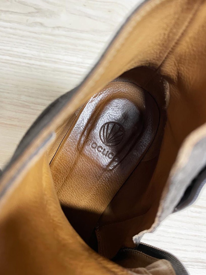 coclico suede vanji clog | wood heel | garmentory - good market thrift store