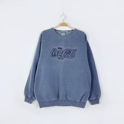 vintage 90s non-fiction coca-cola cottage crew - size medium